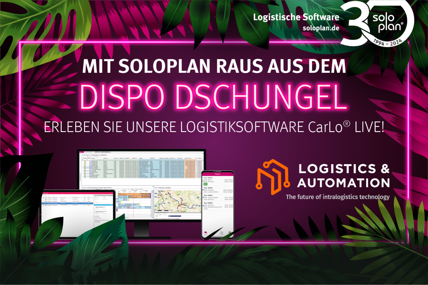 Soloplan auf der Logistics & Automation in Bern